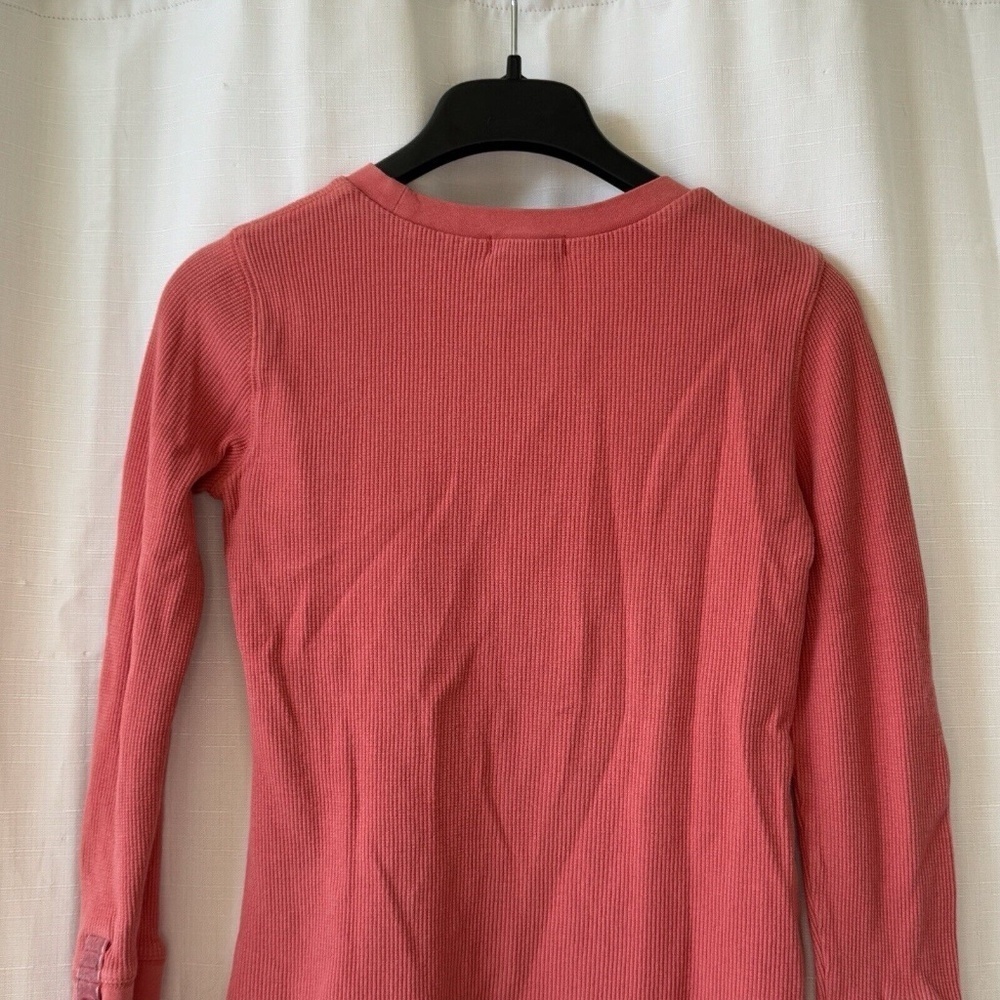 Sundance Top Womens Xs Pink Waffle Knit Stretch long sleeve - Picture 7 of 8